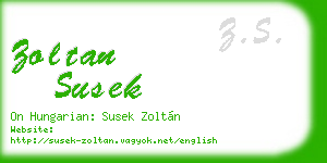 zoltan susek business card